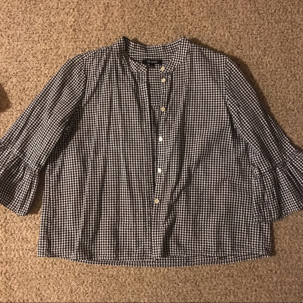 Adorable Madewell gingham top- slightly cropped